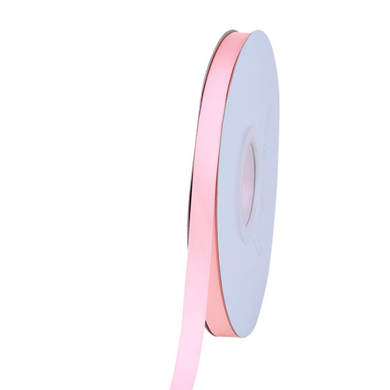 Ribest 3/8 inch 50 Yards Solid Double Face Satin Ribbon Per Roll for DIY Hair Accessories Scrapbooking Gift Packaging Party Decoration Wedding Flowers Light Pink - Image 2
